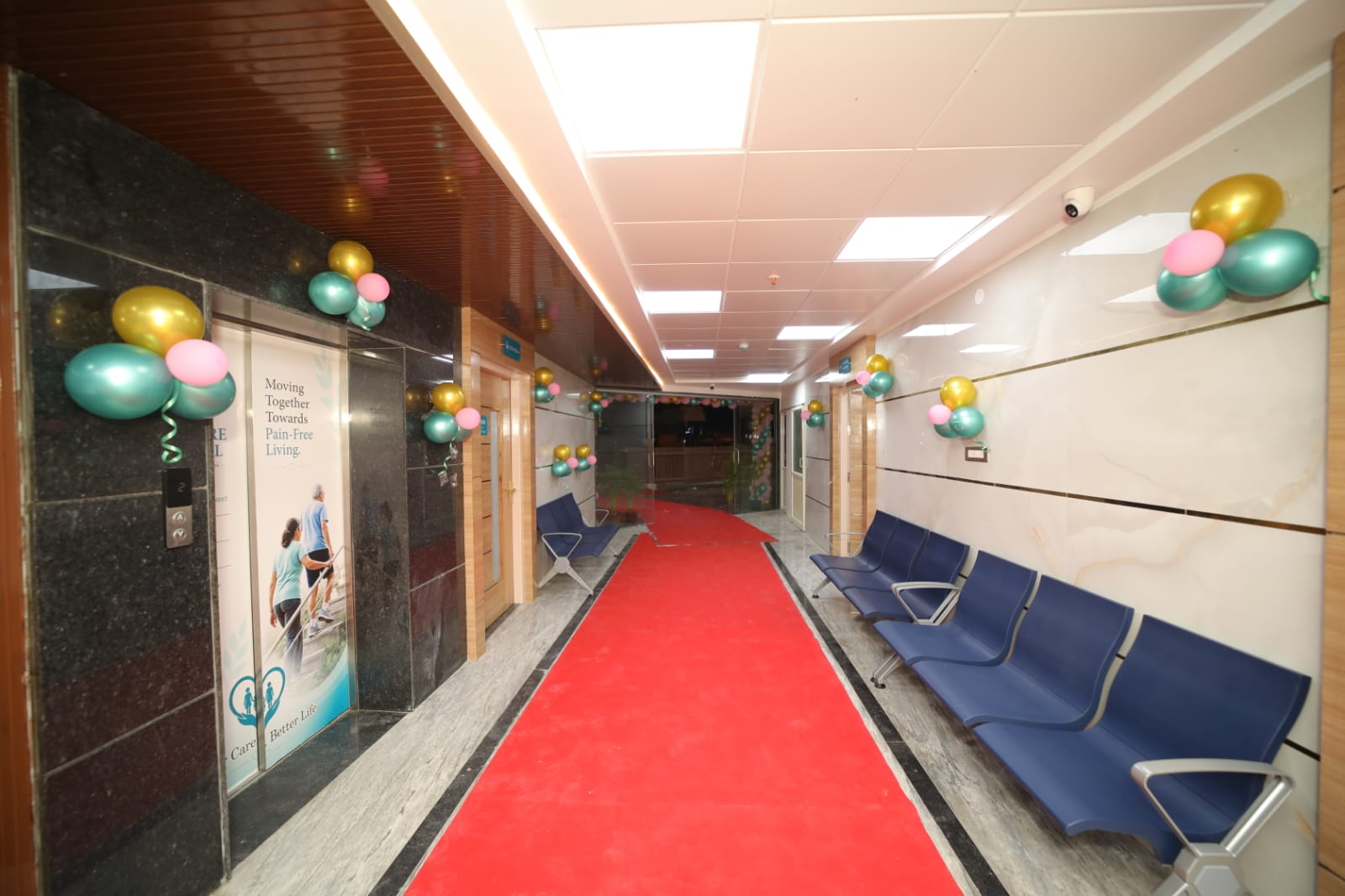 Malik Life Care Hospital corridor and waiting area